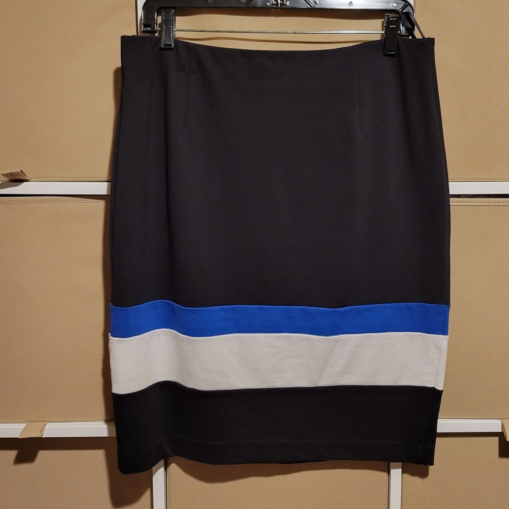 Amanda + Chelsea Color Block Pull on Pencil Skirt Size 12